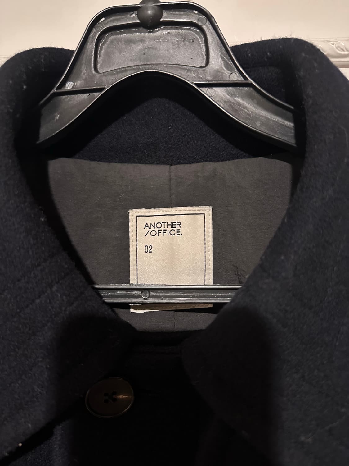 어나더오피스 보이저 볼드 발마칸 코트 2사이즈 다크네이비 상품이미지4