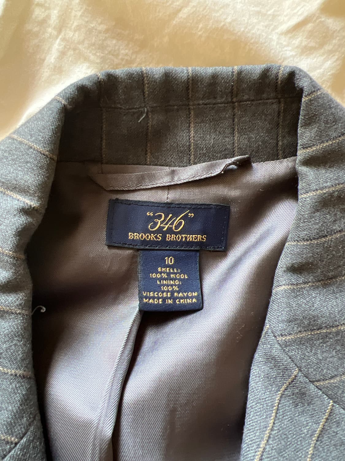 브룩스 브라더스 남녀공용 회색 스트라이프 자켓(US10) 상품이미지2