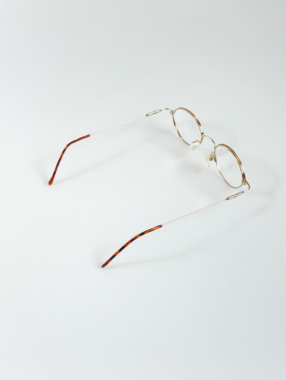 90s 유로피안 골드 라이트웨이트 슬림 라운드 빈티지 안경 상품이미지4