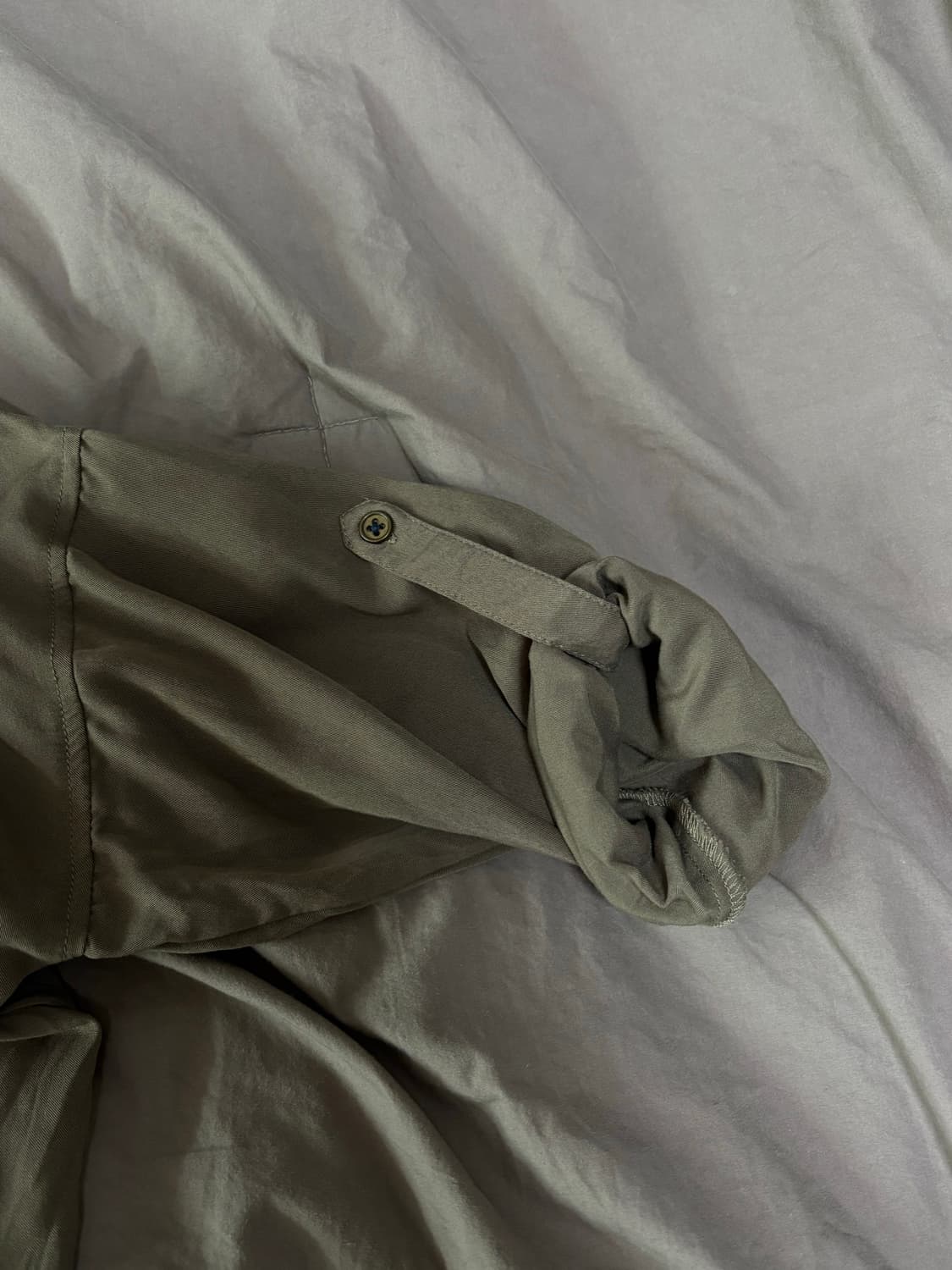 빈티지 카키 브라운 7부 셔츠 모리걸 하구미 상품이미지3