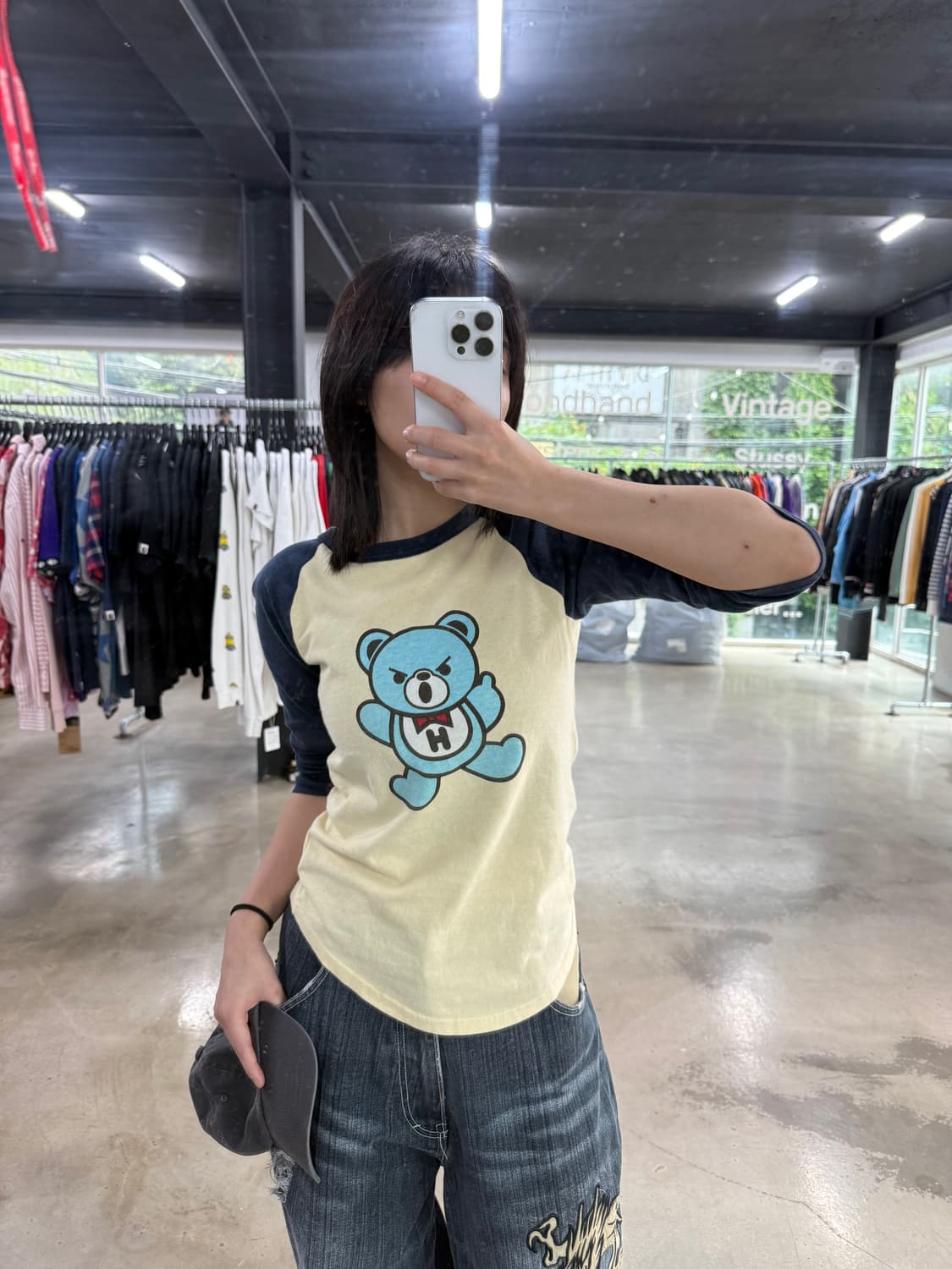 히스테릭글래머 퍽베어 7부 롱슬 상품이미지2