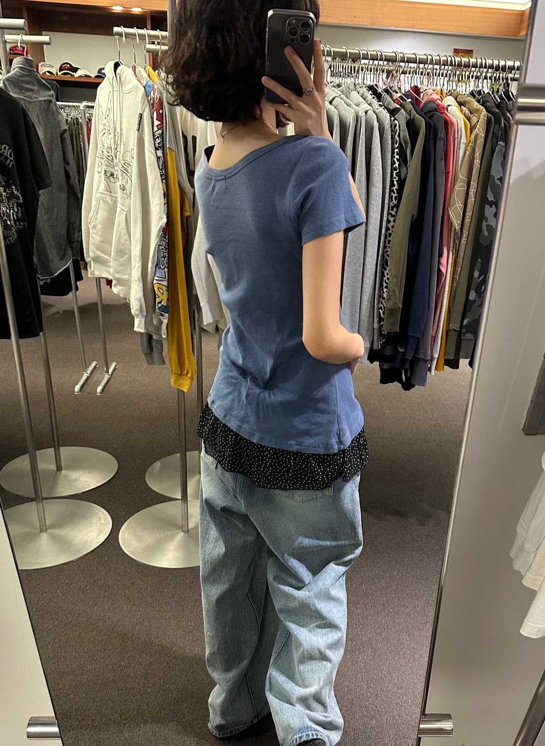 1)ANAP vintage y2k 도트 레이스 블루 원피스 상품이미지1