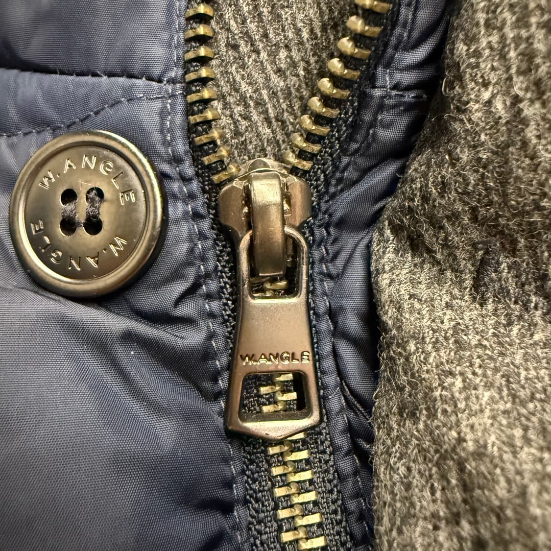 [정품/100] w.angle 네이비 퀼팅 니트 패딩 자켓 b15 상품이미지7