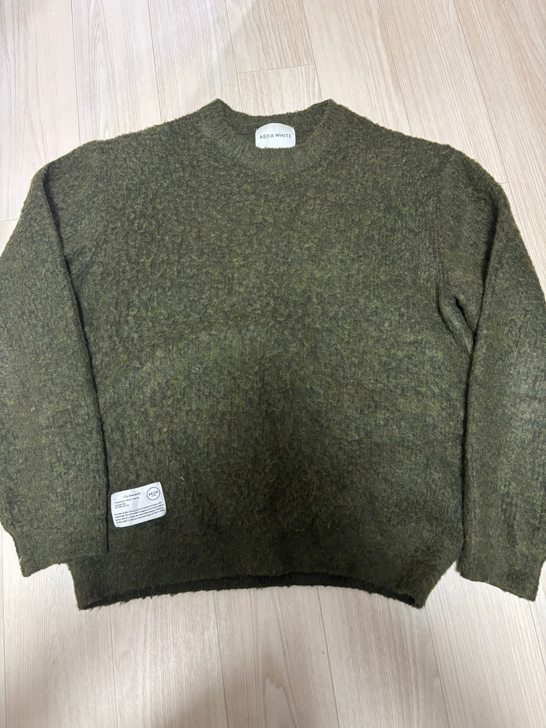 AECA WHITE 그린색 니트 스웨터 상품이미지1