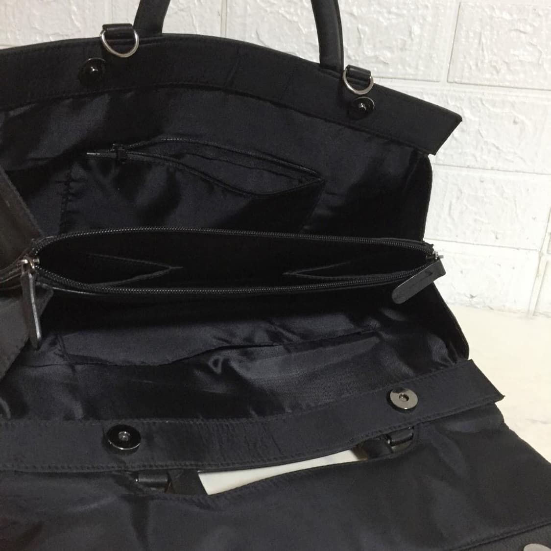 요지 야마모토 Y'SACCS 소가죽 나일론 토트백 상품이미지9