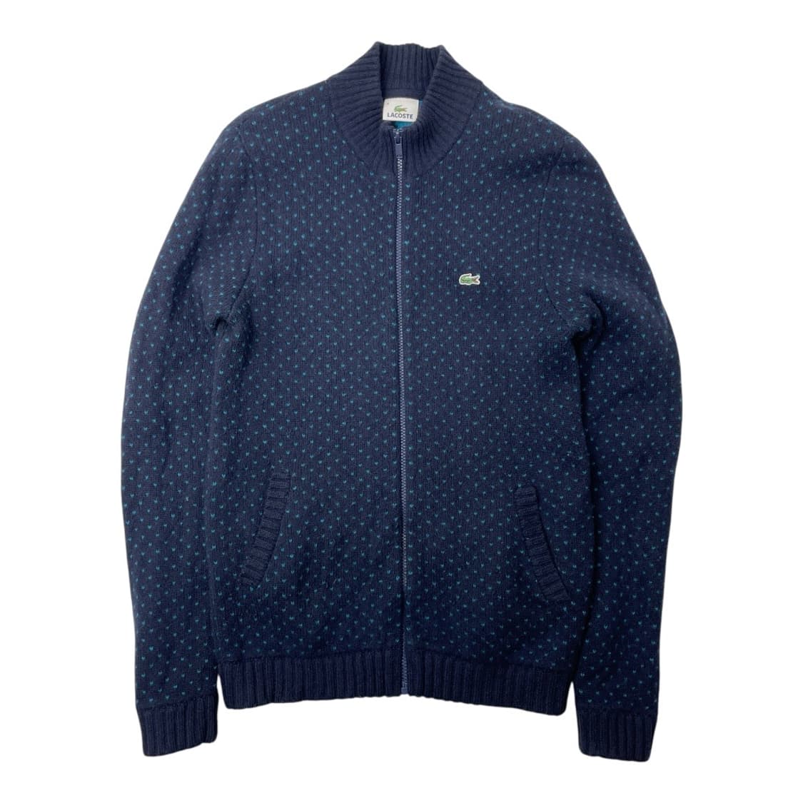 라코스테 네이비 니트 집업 가디건 100 상품이미지1