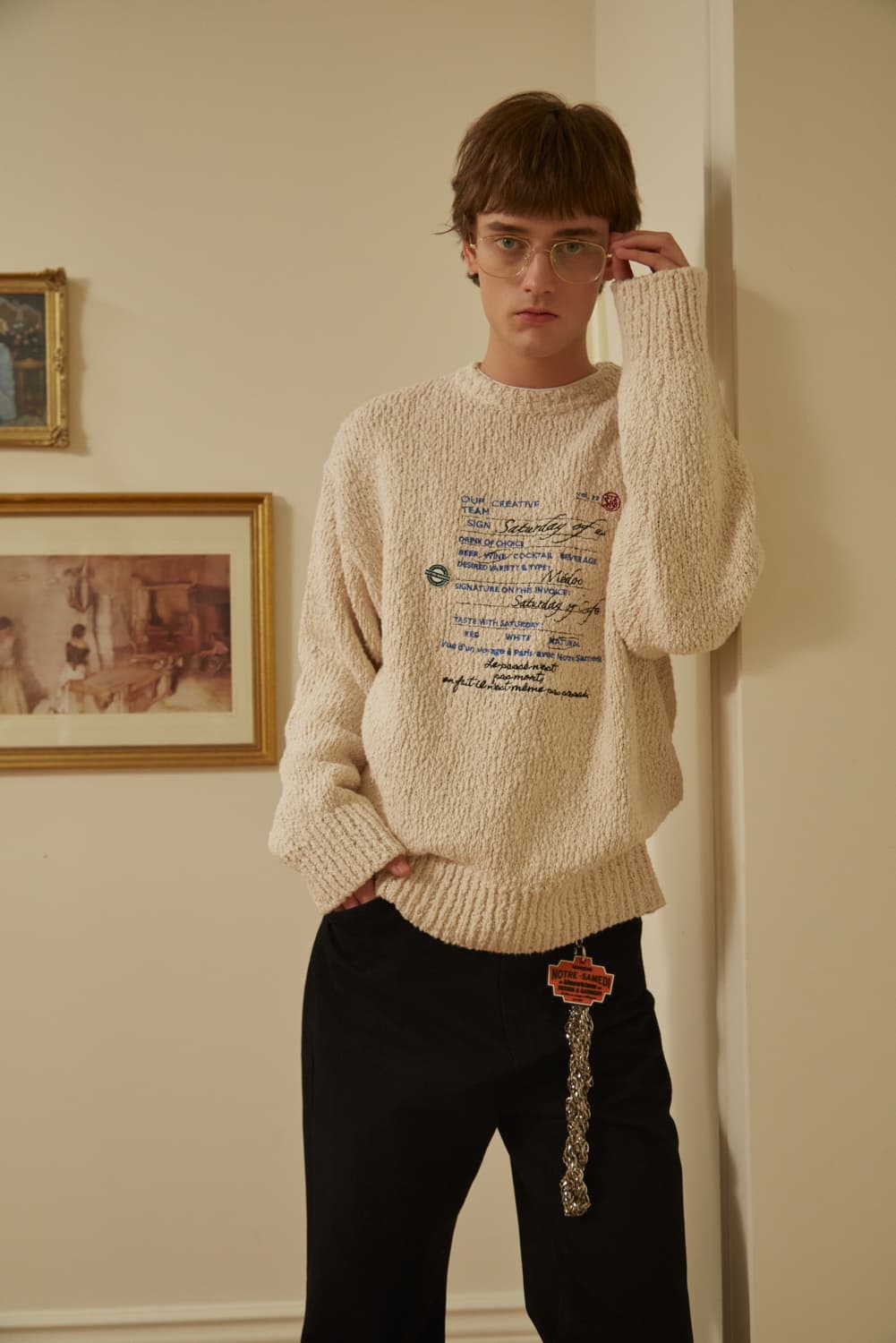 Stu 영수증 니트 (L) 상품이미지1