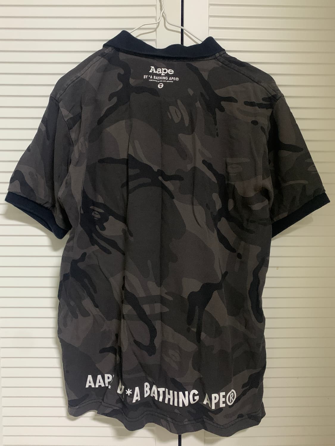 에이프 베이프 aape 카모 반팔 카라 티셔츠 상품이미지2