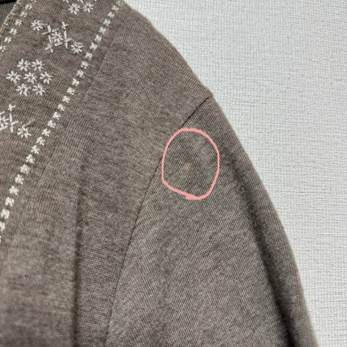 코코아색 노르딕 자수 스퀘어넥 블라우스 모리걸스즈코 상품이미지5