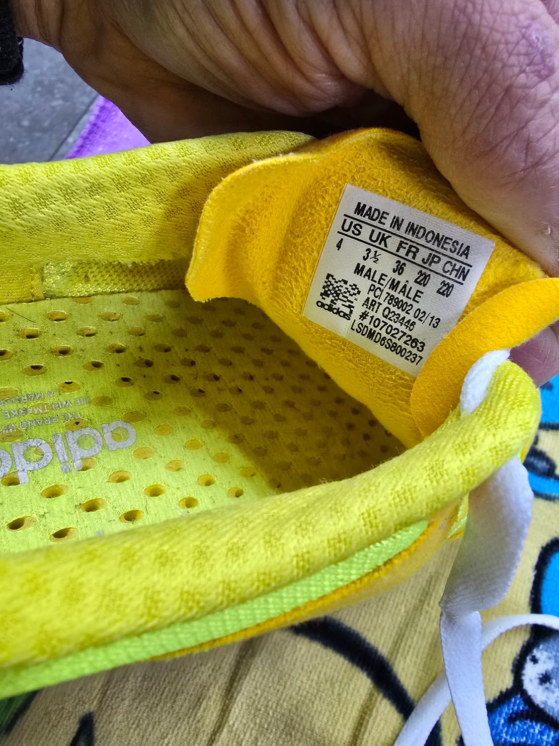 아디다스 운동화 옐로우 메쉬 스니커즈 (1503) 상품이미지6