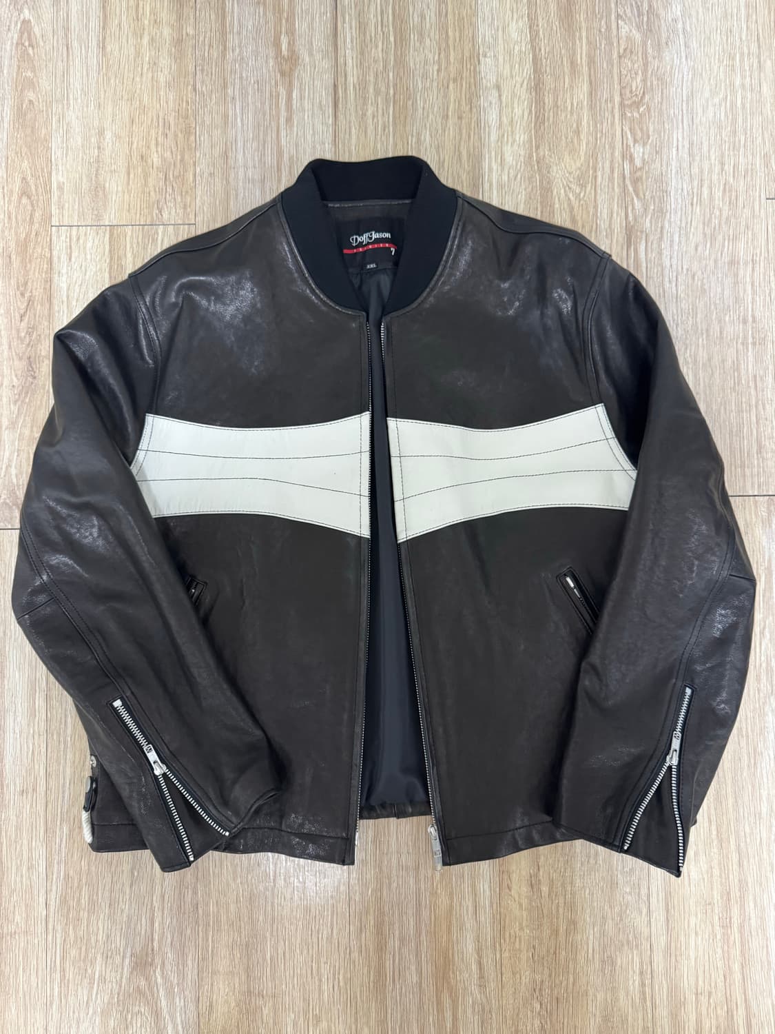 2xl) 도프제이슨 프리미엄 램스킨 베지터블 레이서 자켓 상품이미지3