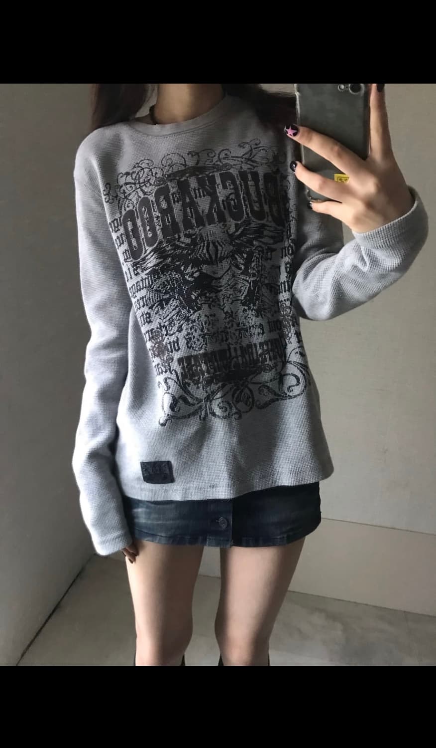 버커루 y2k 와플 롱슬리브 니트 상품이미지2