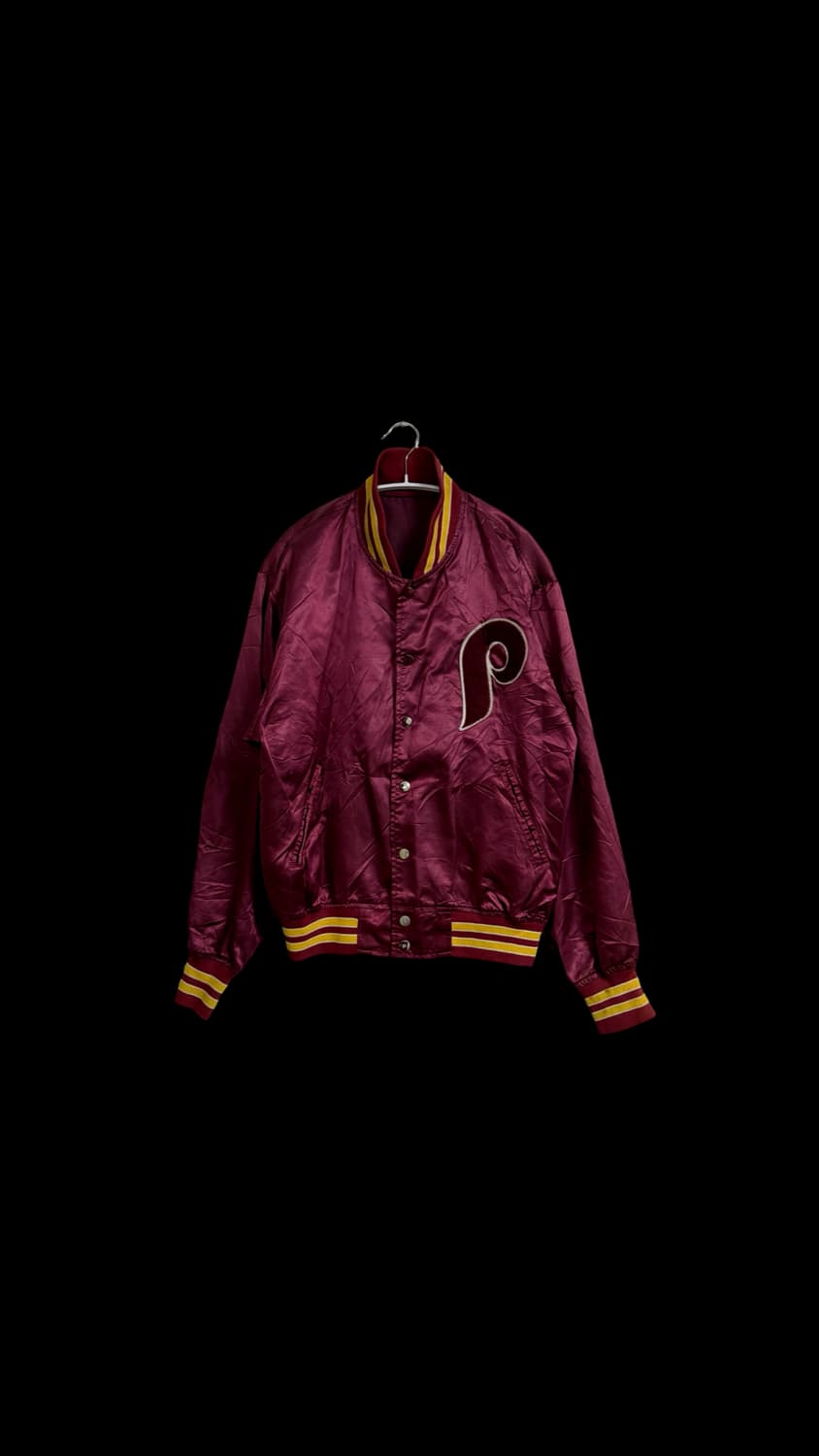 80s 필라델피아 필리스 새틴 봄버 자켓 상품이미지1