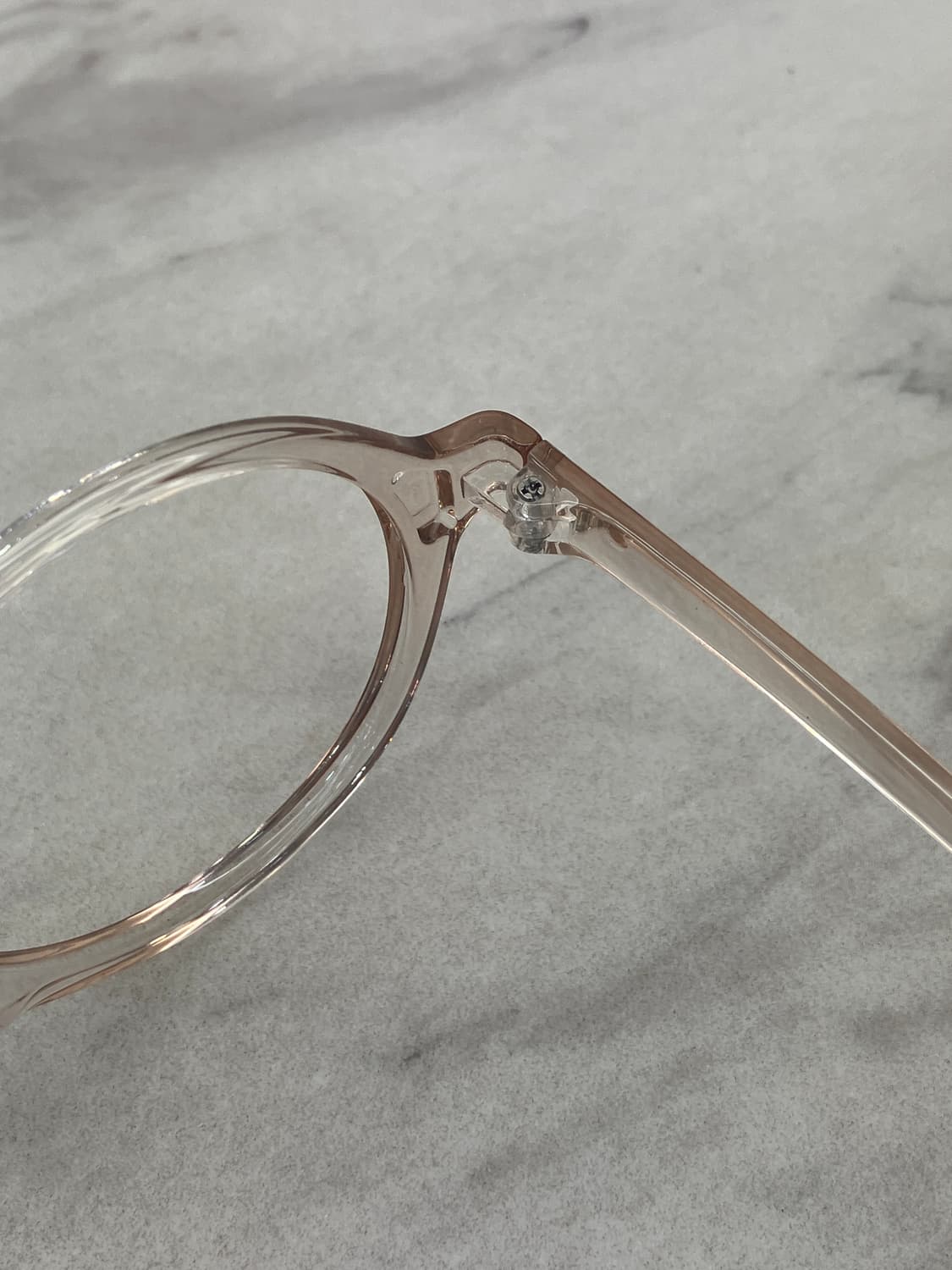 오앤씨 ONC 틴트 브라운 클리어 라운드 뿔테 안경 상품이미지3