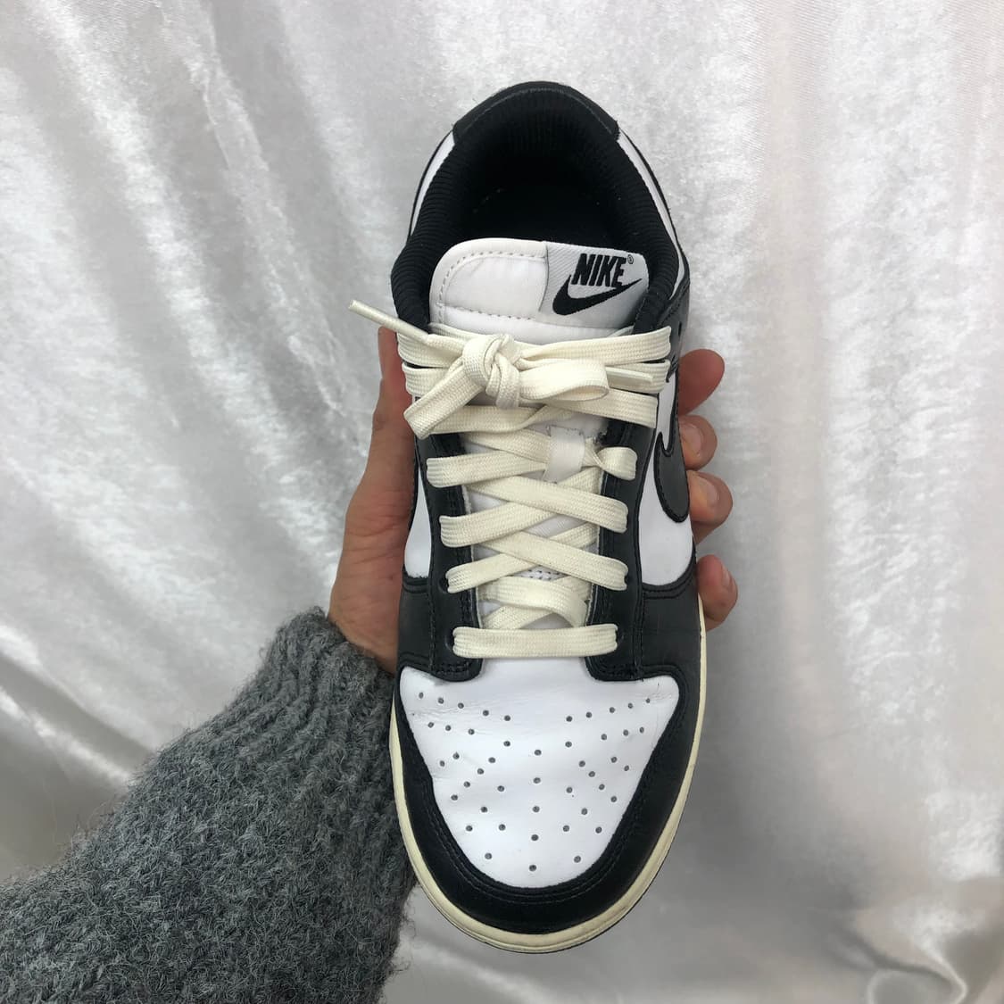 나이키 덩크로우 빈티지 블랙 앤 화이트 스니커즈 240사이즈  상품이미지6