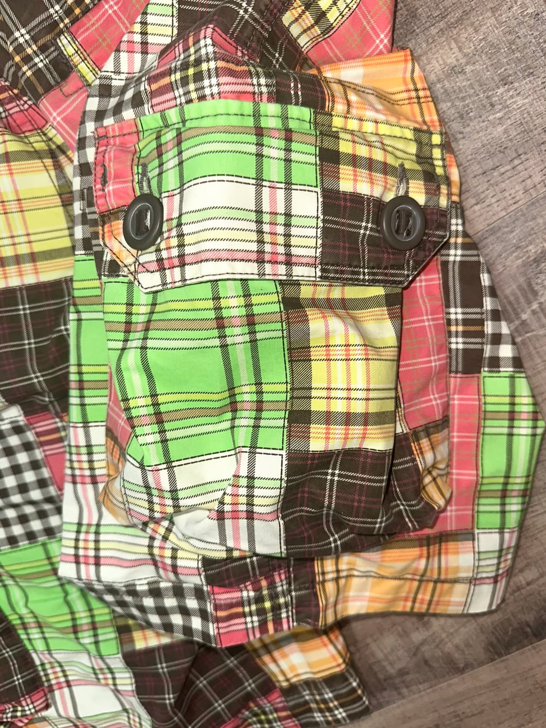 패치워크 포켓 카고 쇼츠 반바지 상품이미지3