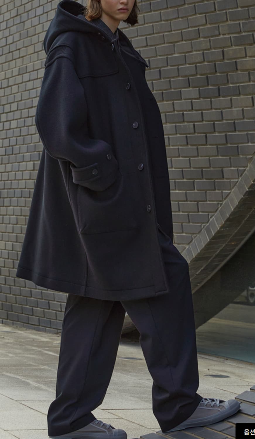 세븐피겨스 후드 더플 코트 다크네이비 L 상품이미지10