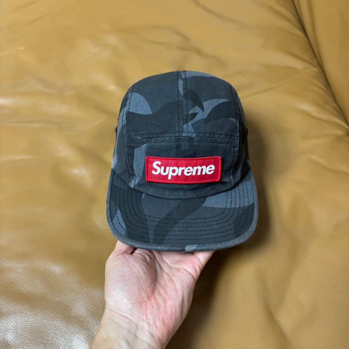 Supreme 슈프림 워시드 카모 네이비 캠프캡 모자 Camo Navy 상품이미지2