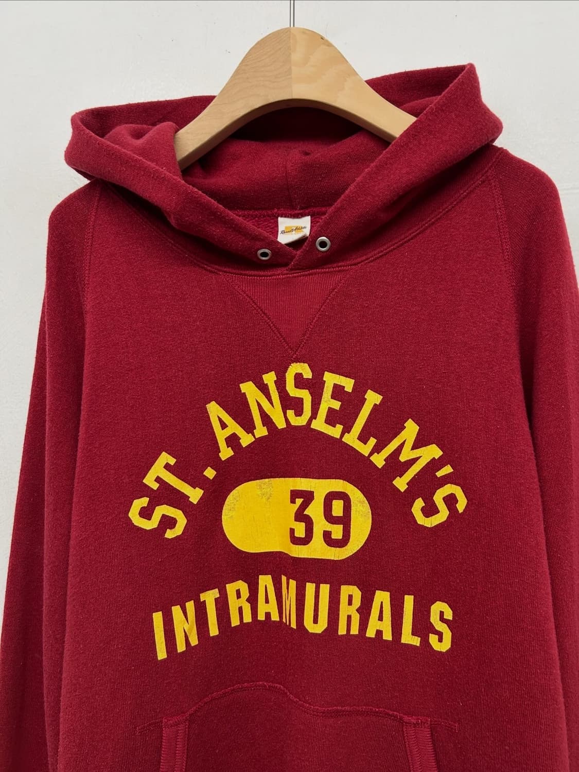 빈티지 러셀 RUSSELL ST.ANSELM'S 버건디 후드티 상품이미지2