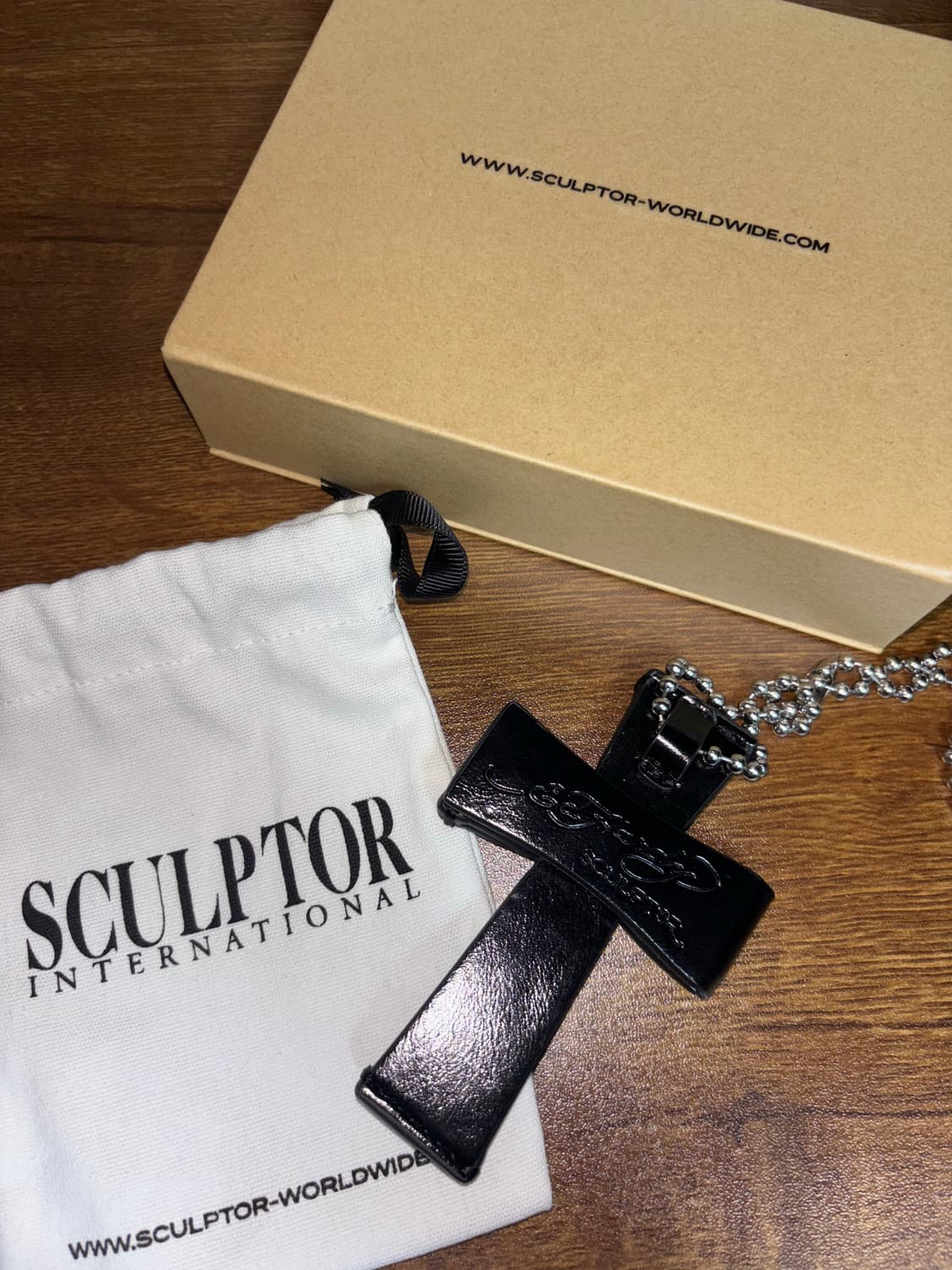 스컬프터 십자가 목걸이 크로스 월렛 카드지갑 블랙 색상 상품이미지2