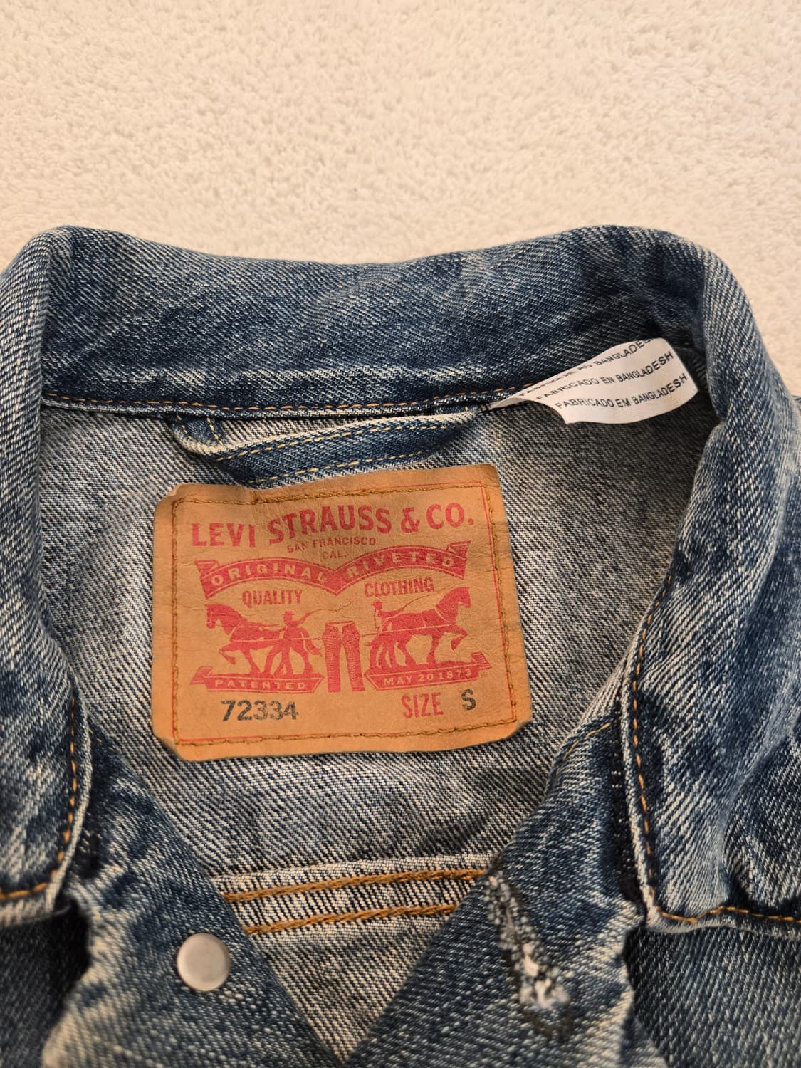 리바이스 데님 트러커 자켓 워싱잘된 청자켓 S 상품이미지6