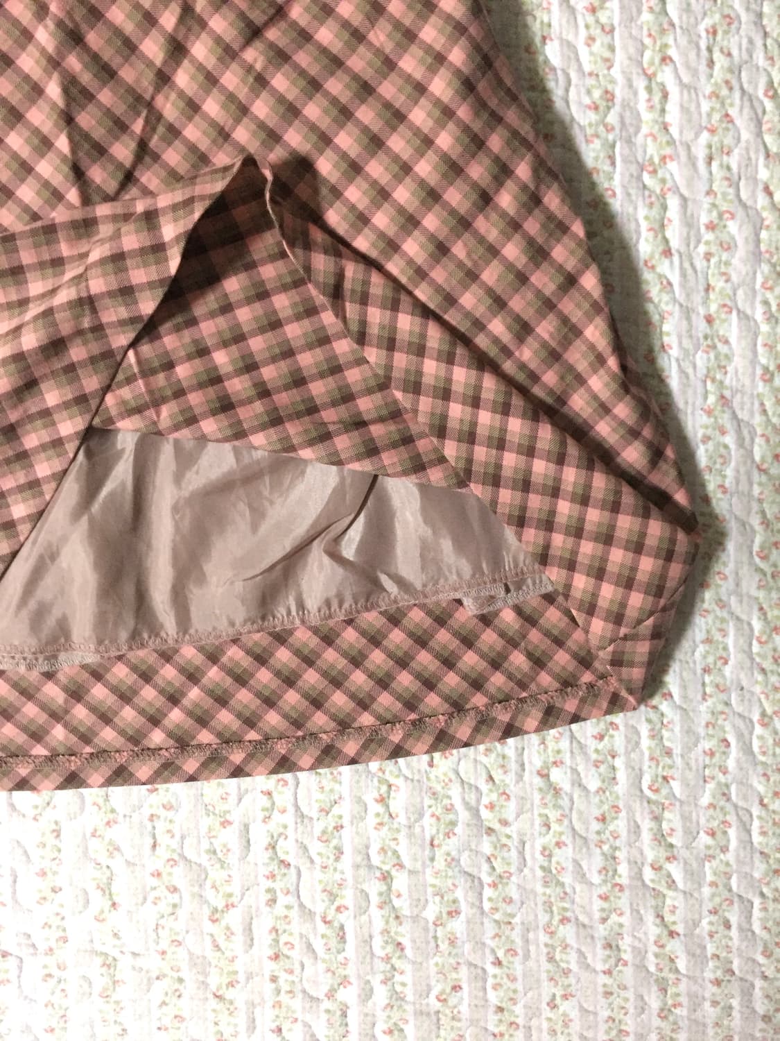 Pink check skirt 상품이미지3