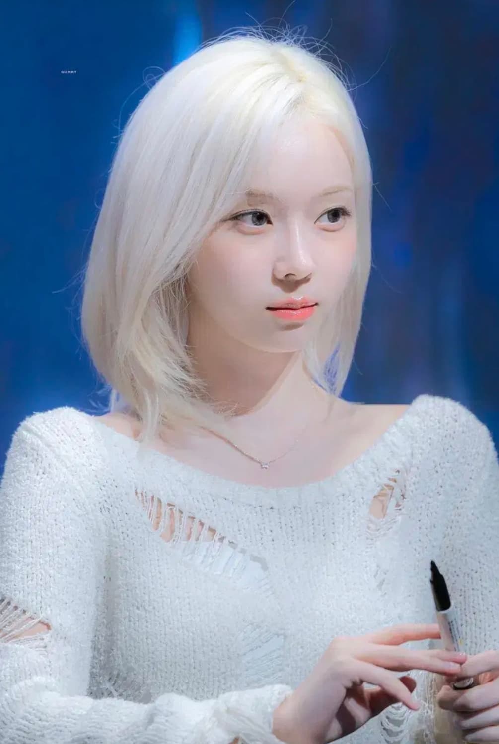 윈터 착용) 쓰리타임즈 데미지 니트 탑 상품이미지2