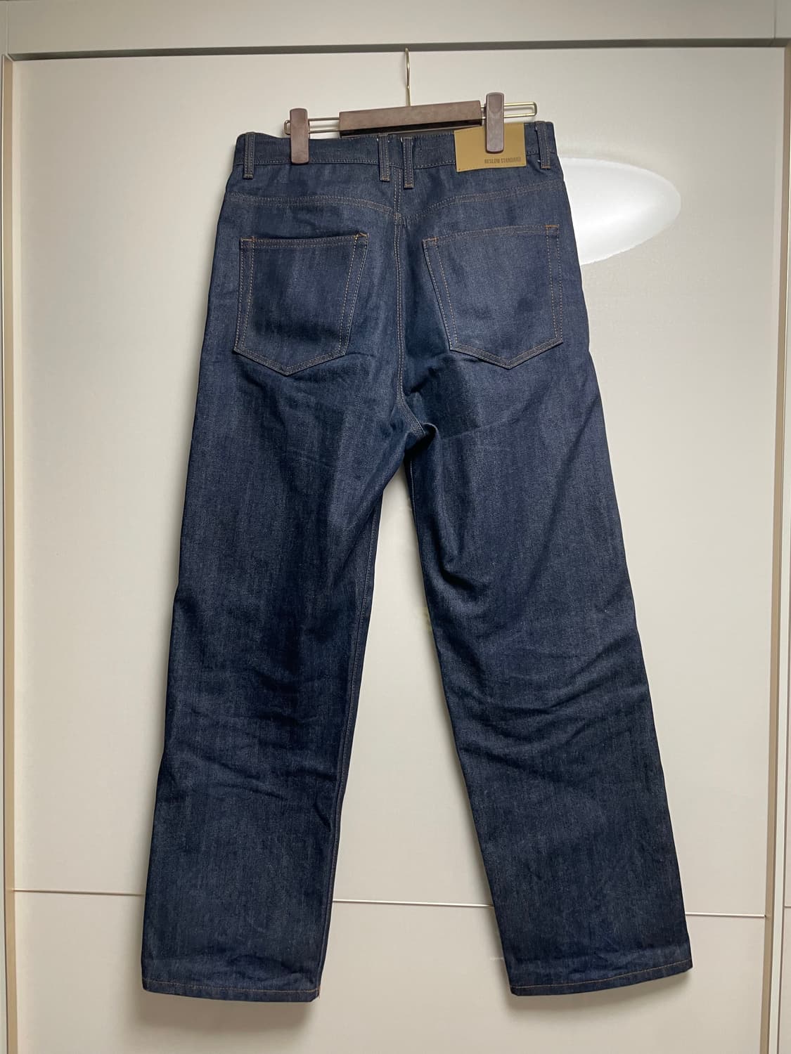 비슬로우 와이드 셀비지 데님 인디고 상품이미지2