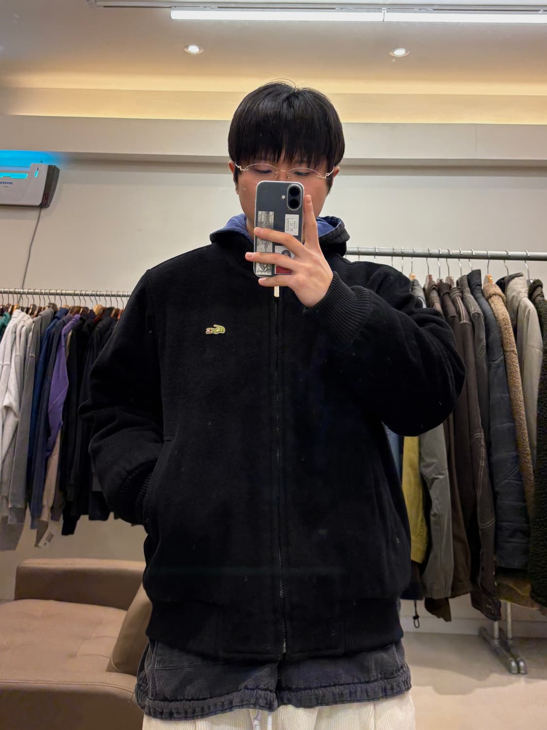 90s 라코스테 모직 블루종 상품이미지9