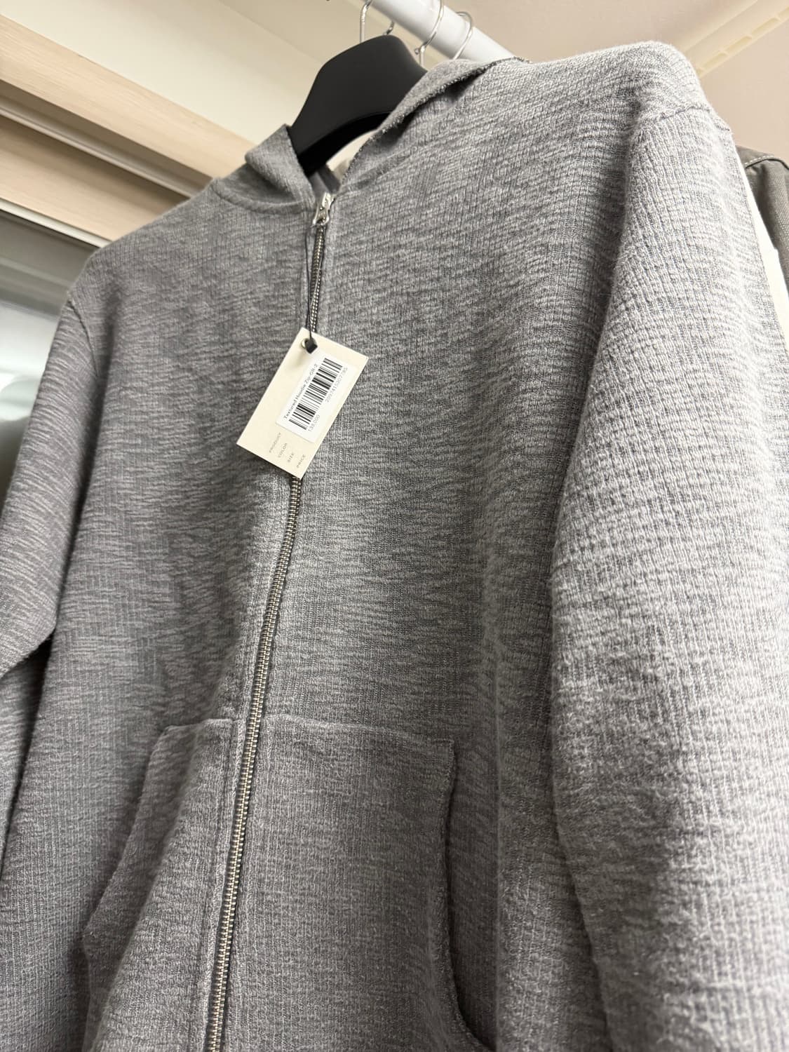 모노프리베 텍스쳐 후드집업 그레이-2 상품이미지2