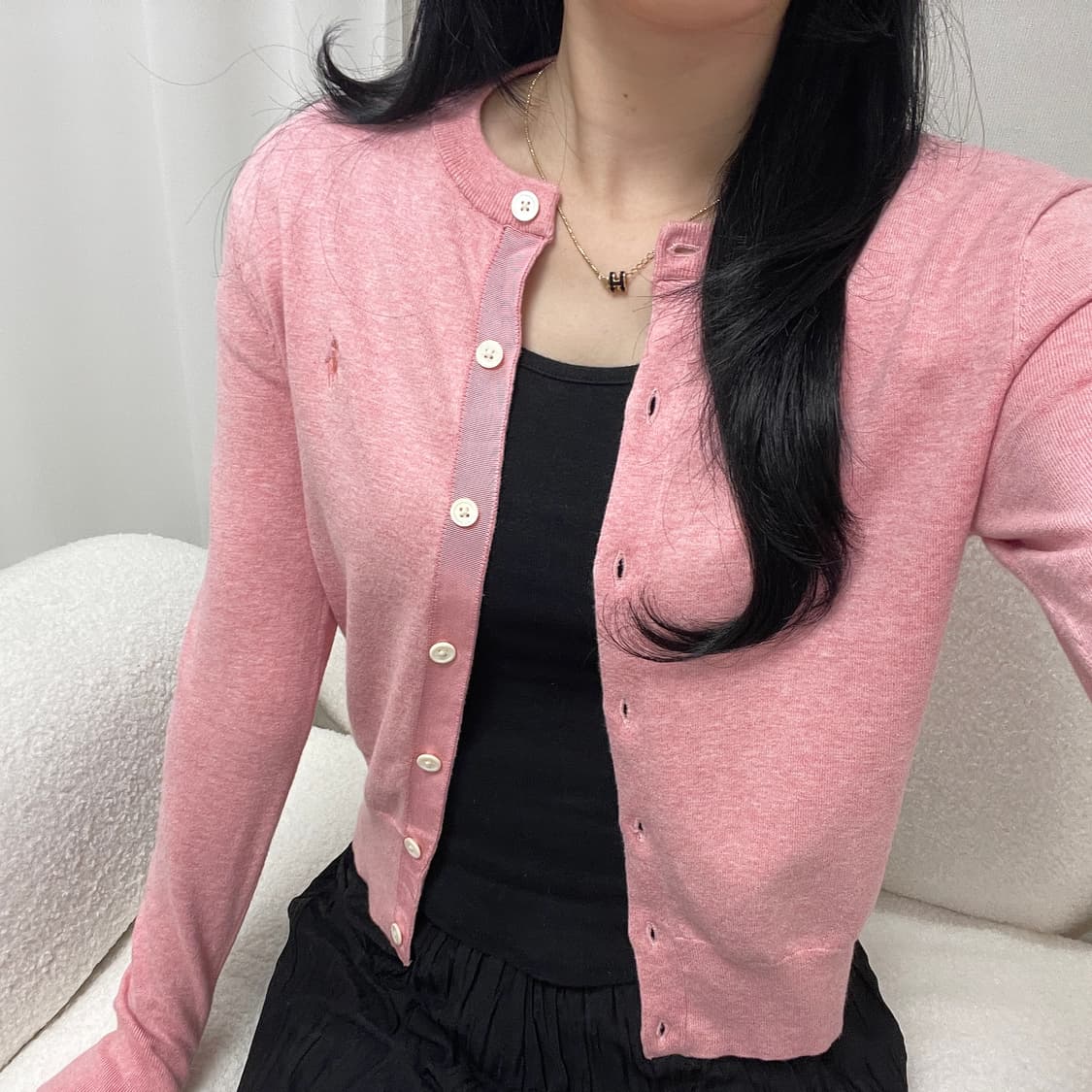 폴로 랄프로렌 핑크 코튼 가디건 상품이미지7