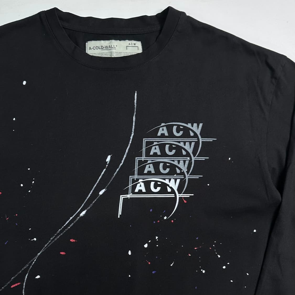 어콜드월 페인티드 블랙 롱 슬리브 상품이미지4