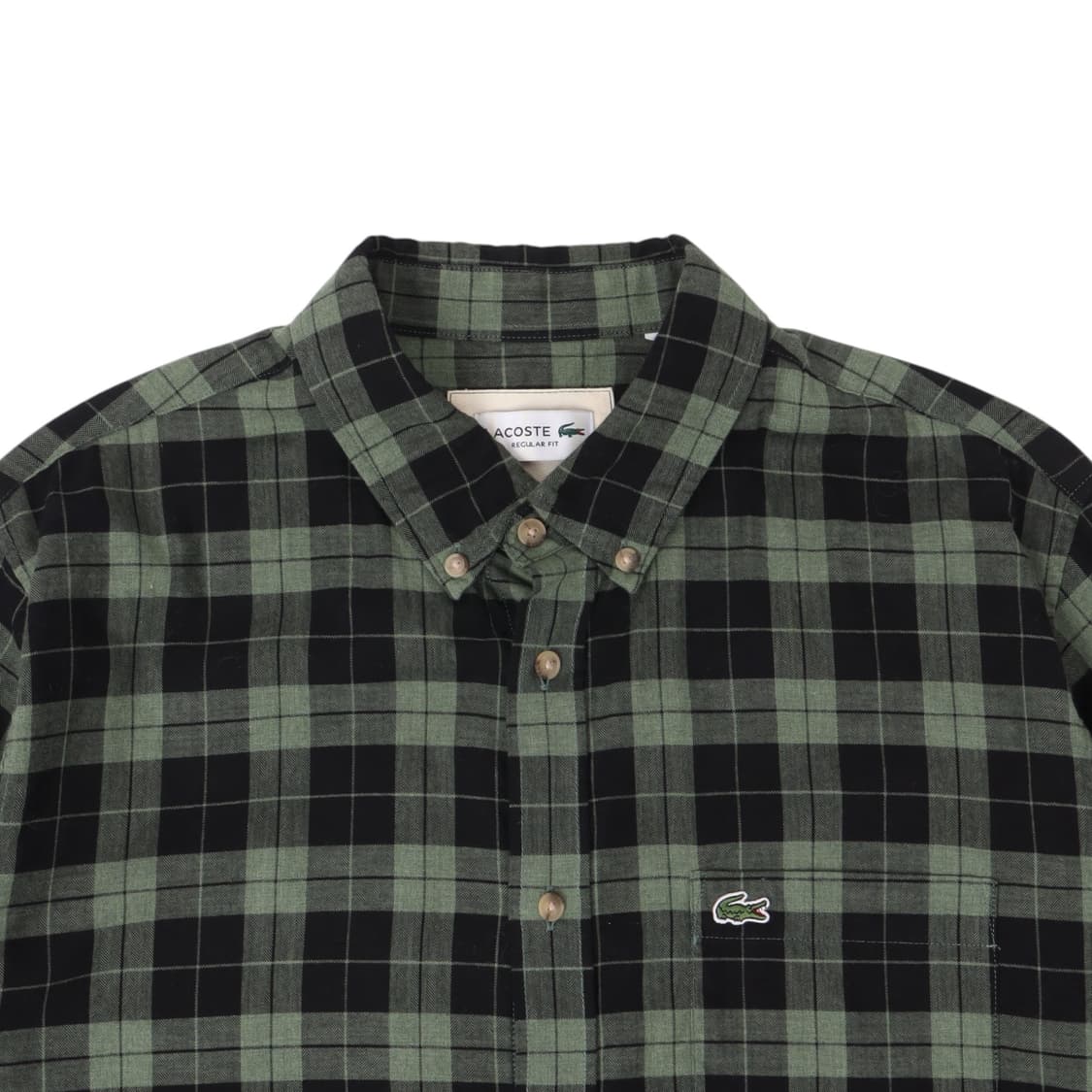 라코스테 그린 타탄 체크 레귤러핏 셔츠 상품이미지2