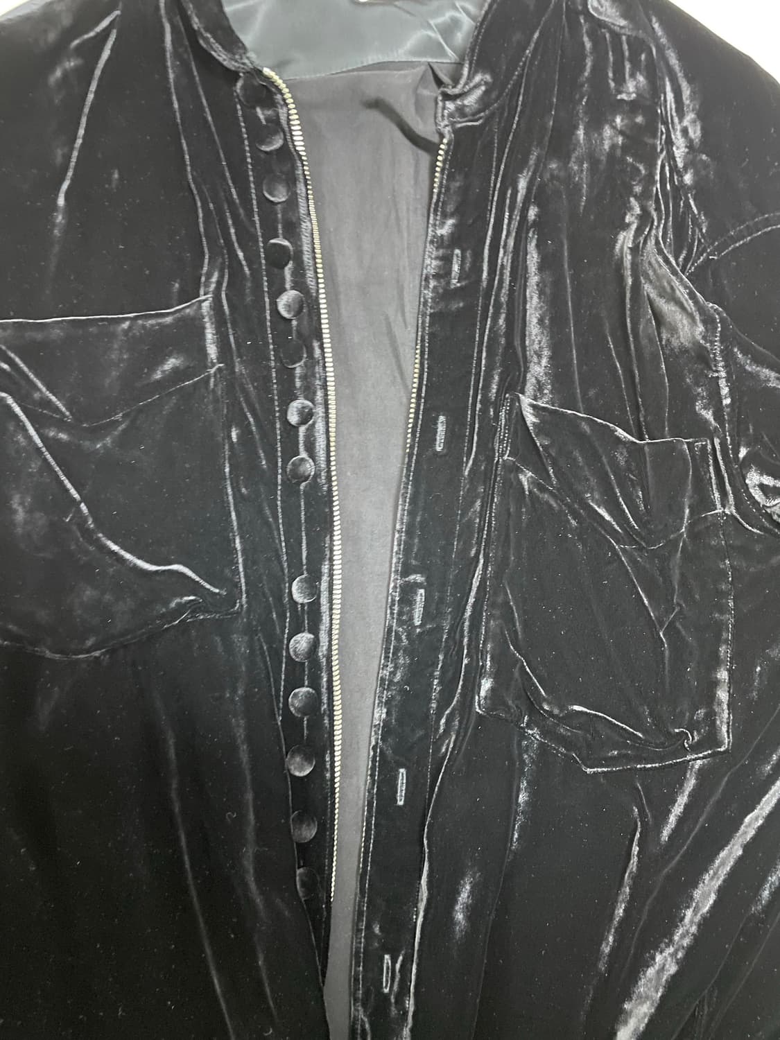 마수MASU 벨벳 집업 셔츠 상품이미지3