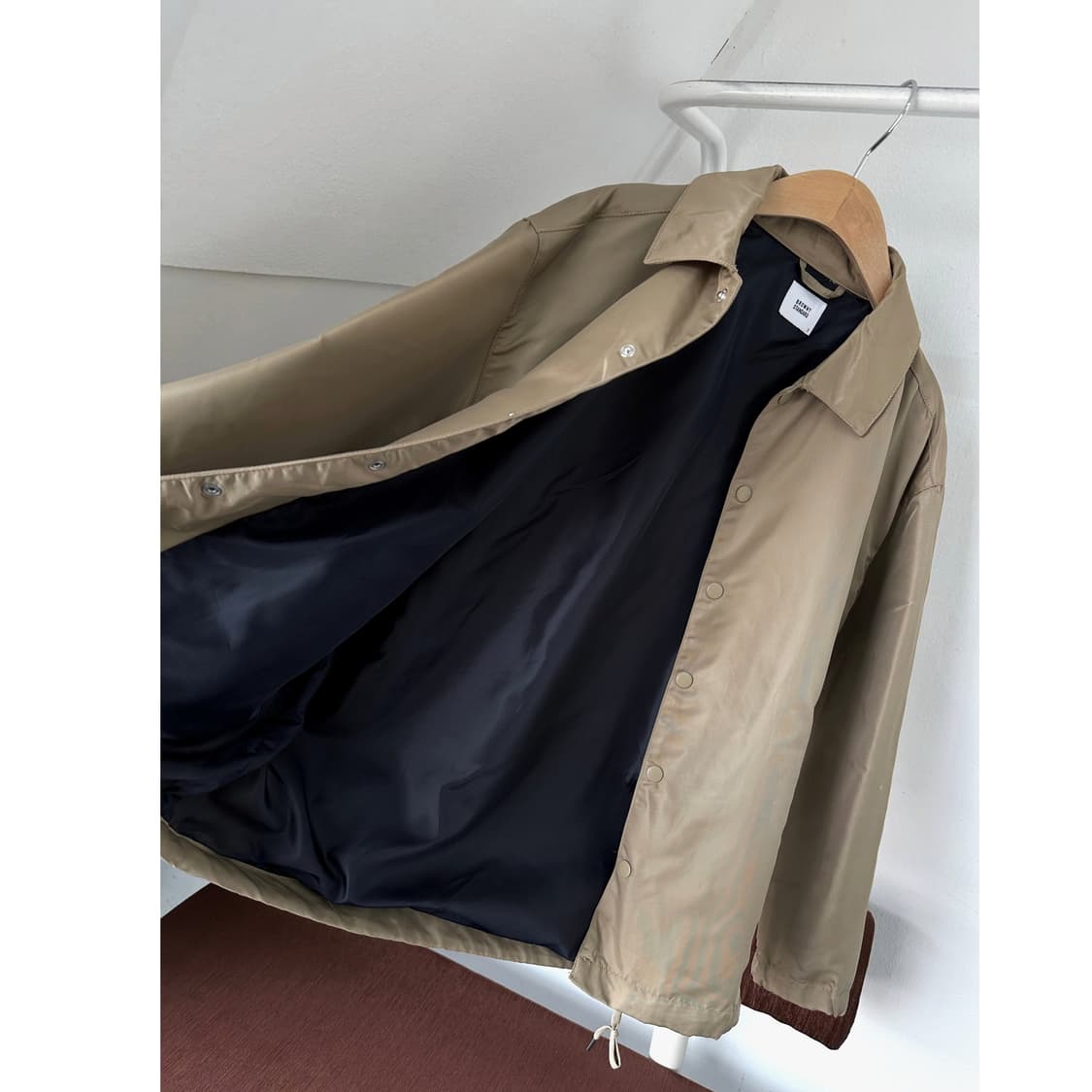 Matt nylon loose coach jacket 상품이미지1