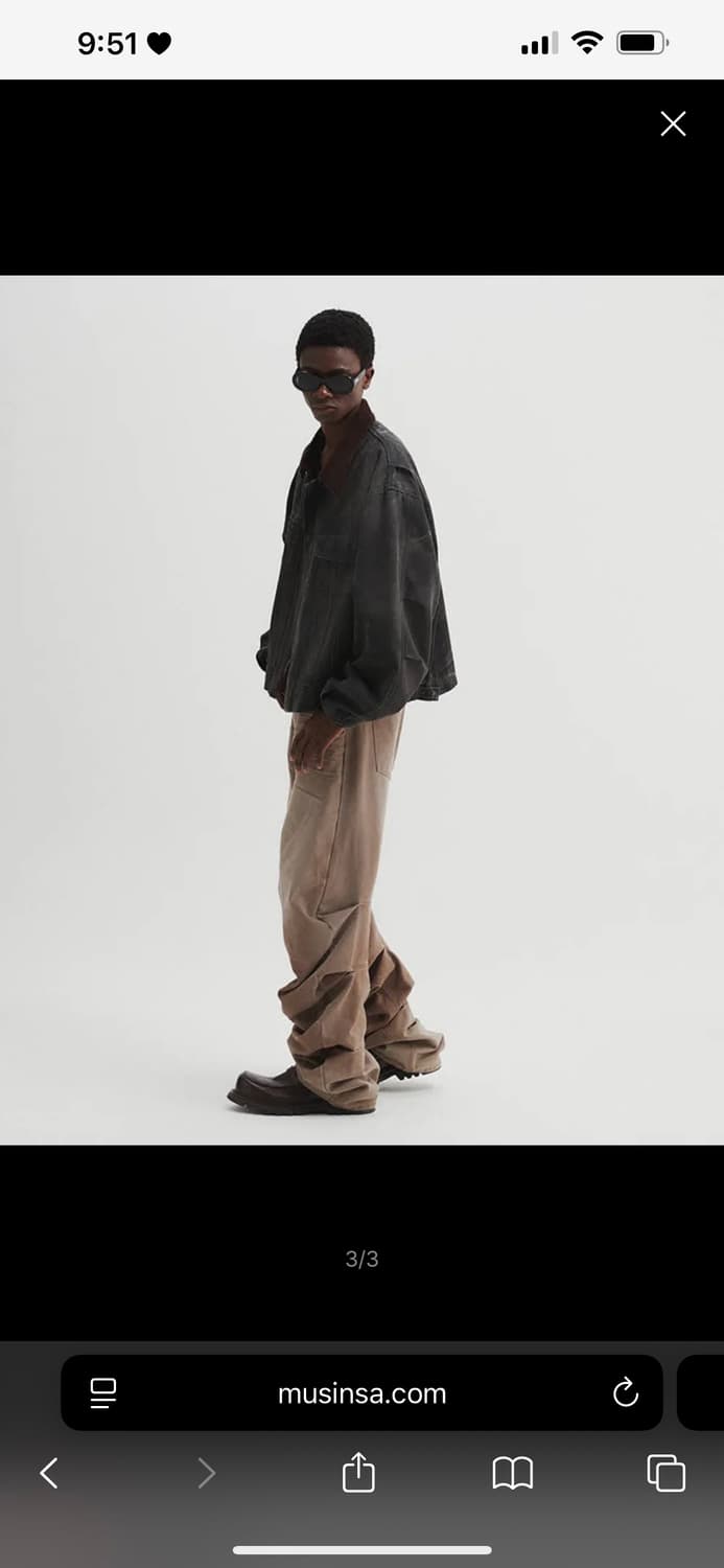 디앤에스알 빈티지 워크 크롭 자켓 블랙 M 상품이미지3