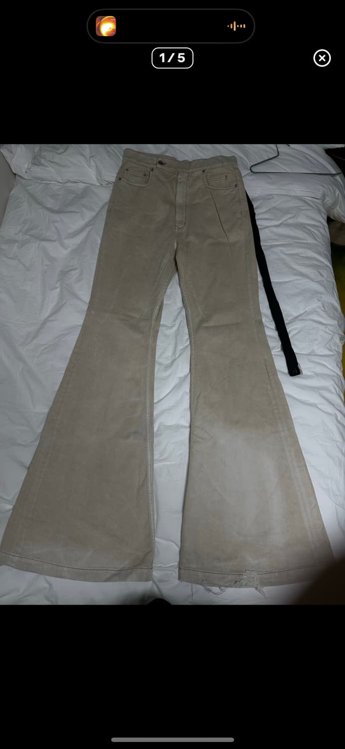 (31) 릭오웬스 볼란 부츠컷 크림 상품이미지1