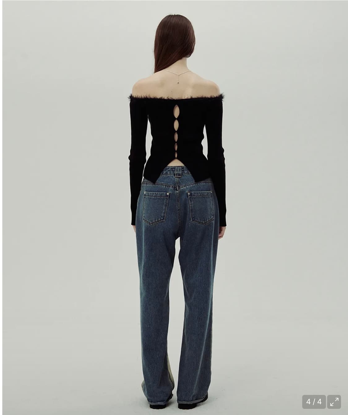 시눈 fur off shoulder sweater 상품이미지4