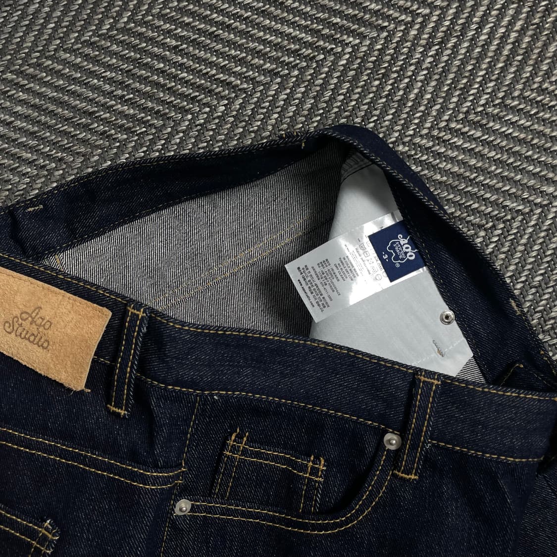 아코스튜디오 백 포켓 베어 스티치 생지 팬츠y 4376 상품이미지6