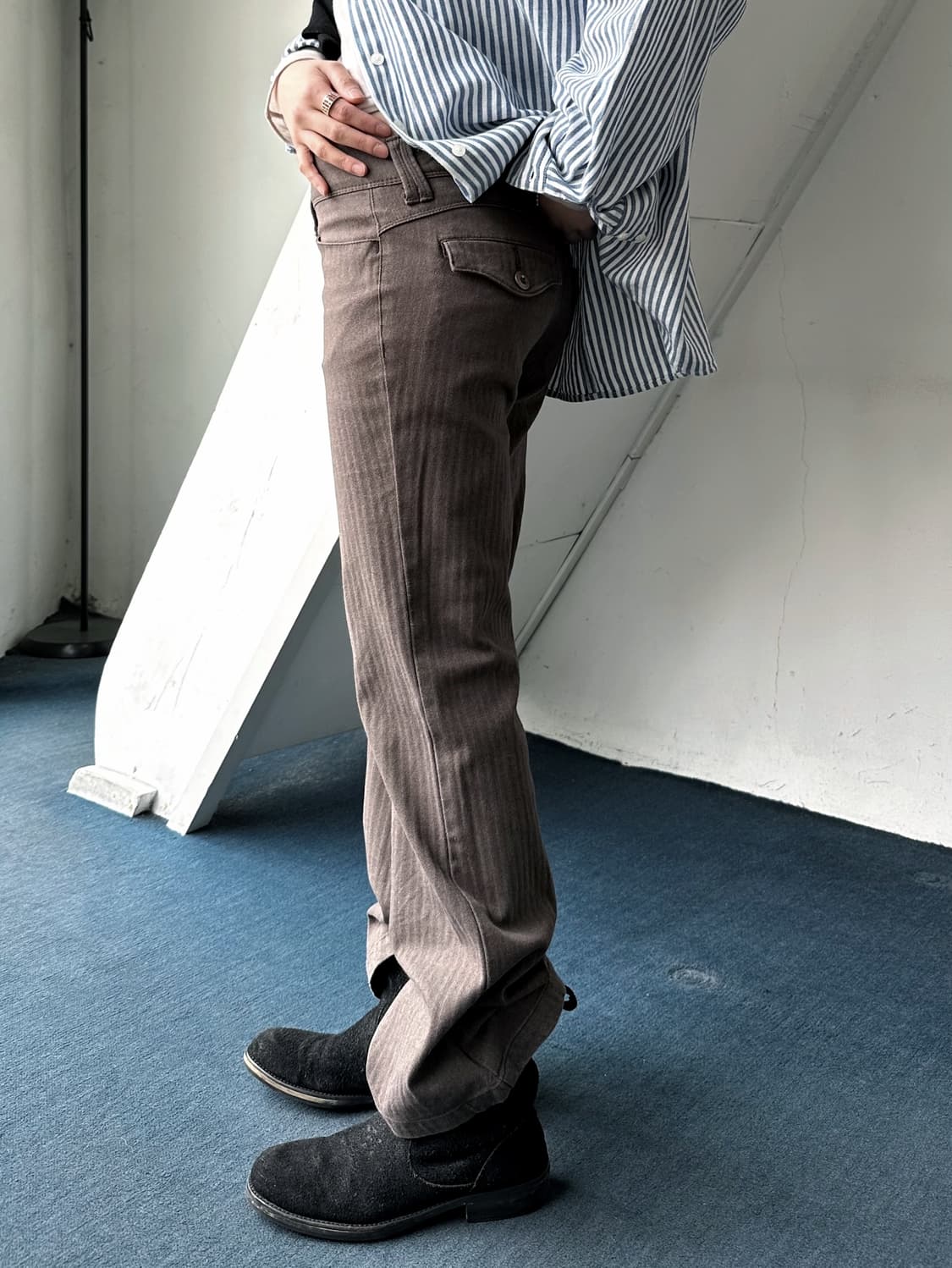 Cotton patterned flare design pants 상품이미지4