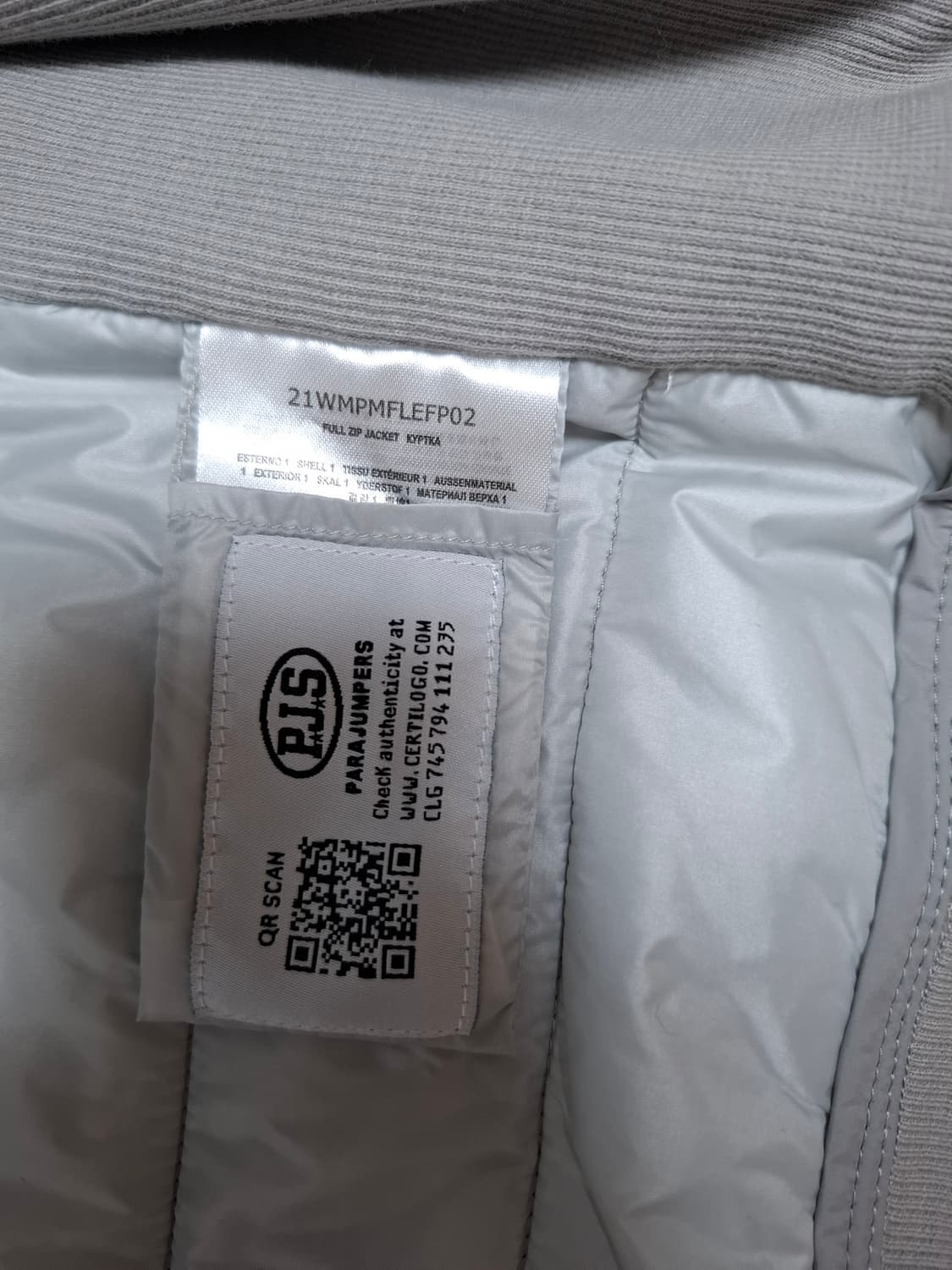 XL 파라점퍼스 엘리엇 니트 경량 패딩 자켓 그레이 상품이미지7