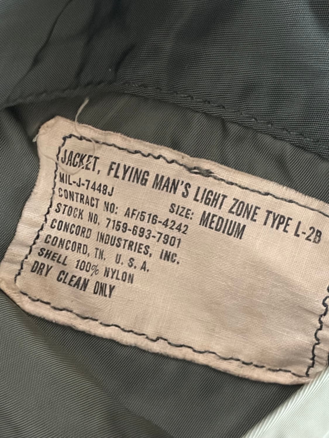 70s L-2b 플라이트자켓 민수용 ma-1 상품이미지9