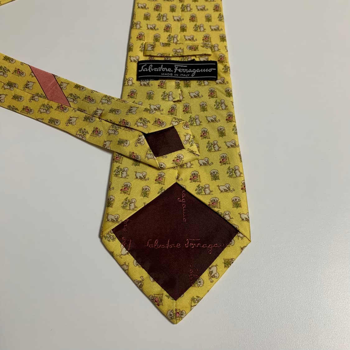 살바토레 페레가모 명품넥타이 이태리 100실크 최상급 도그패치 상품이미지6