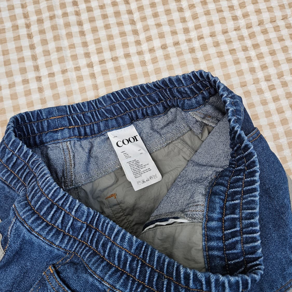COOR 쿠어 밴딩 데님믹스 나일론 팬츠 남자32~33 상품이미지3