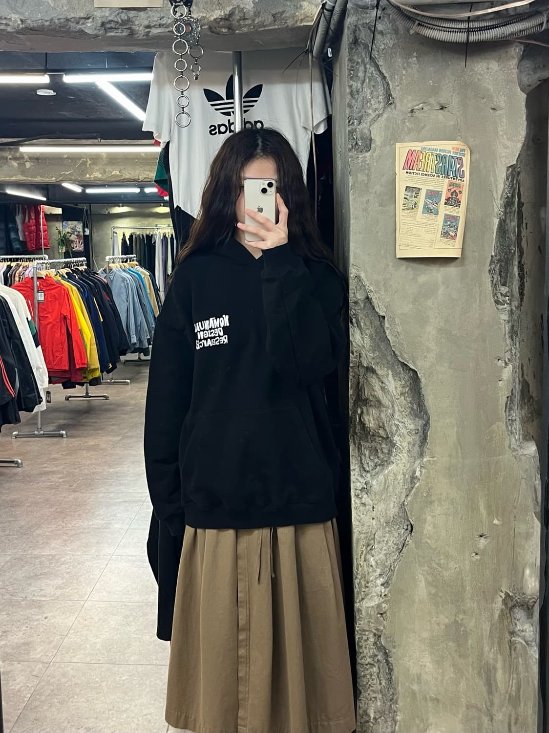 노매뉴얼 후드티 블랙 100(L) #csz2250 상품이미지2