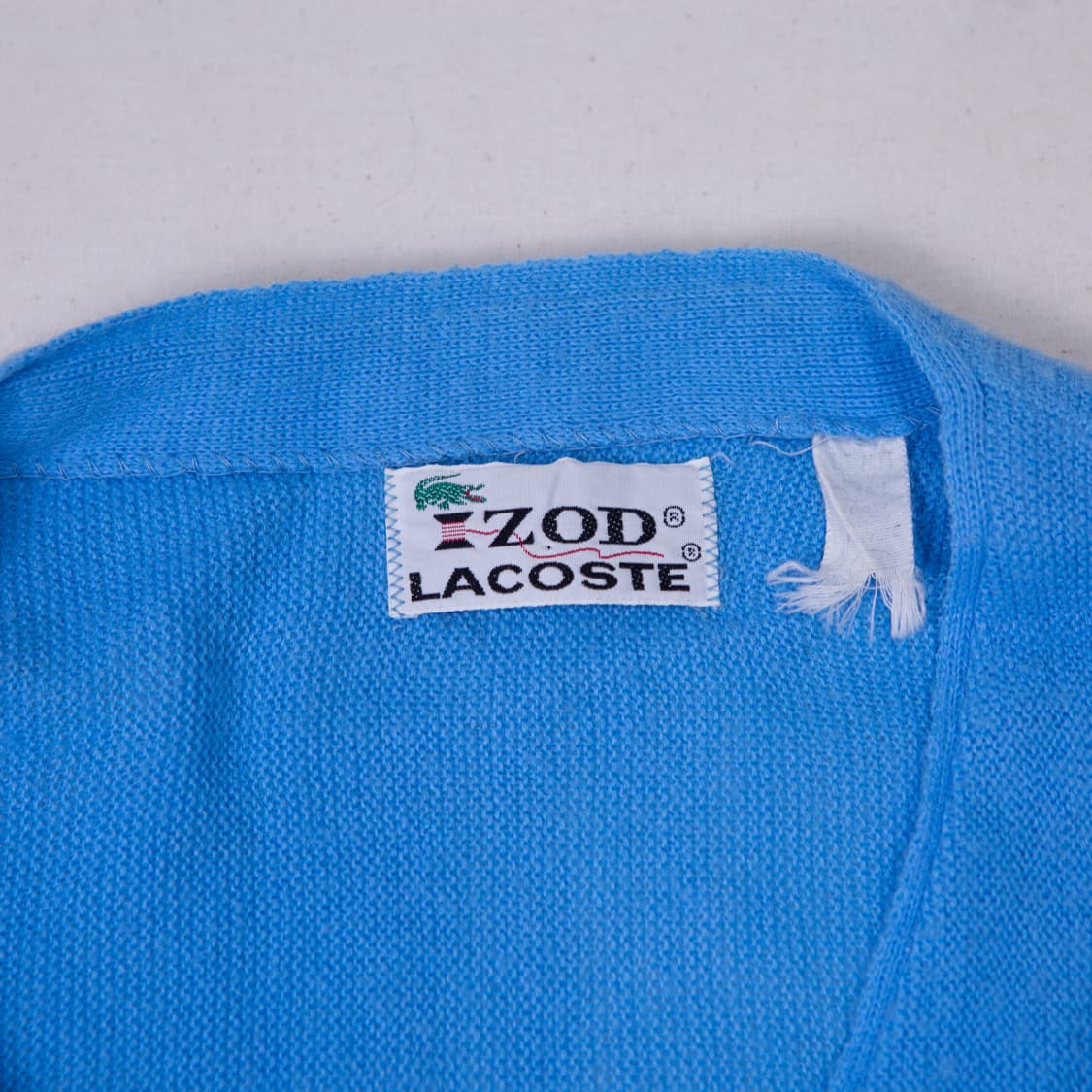 70s IZOD 라코스테 아크릴 가디건 스카이블루 상품이미지3