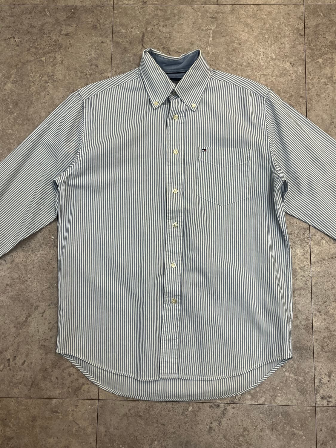 타미힐피거 스트라이프 셔츠 스카이블루XS #csz3490 상품이미지6