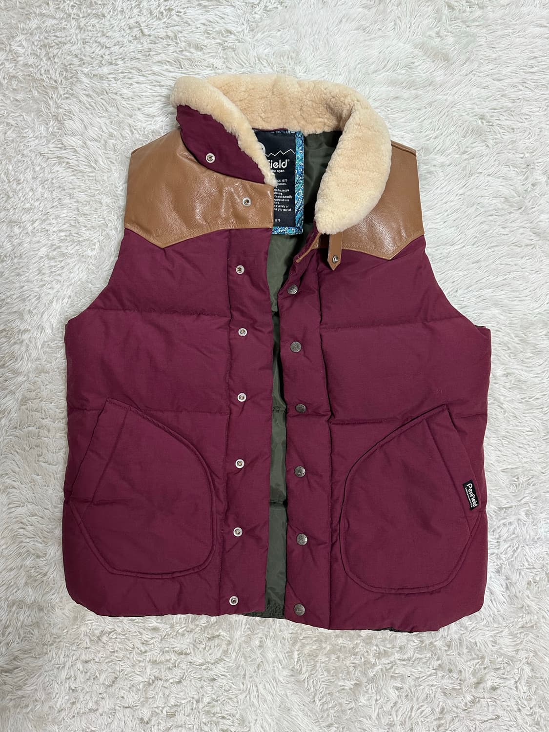 펜필드 60/40 패딩 조끼 L 버건디 상품이미지4