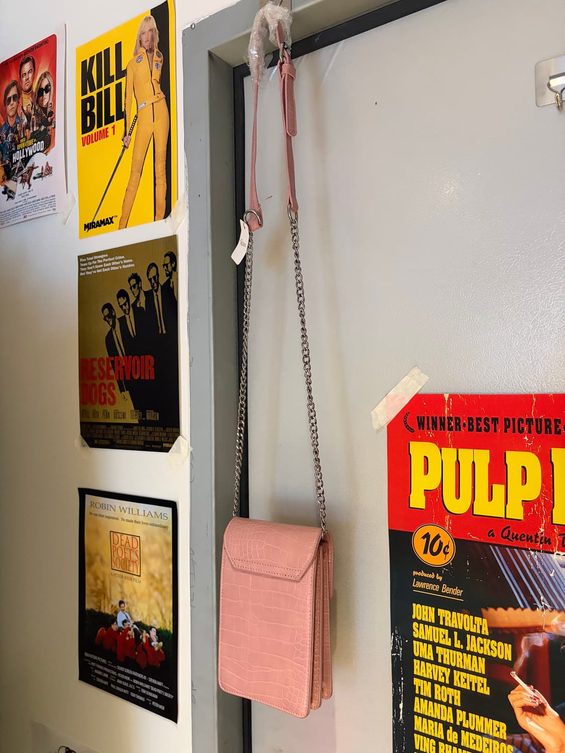 악어 패턴 핑크 크로스 미니백 상품이미지4