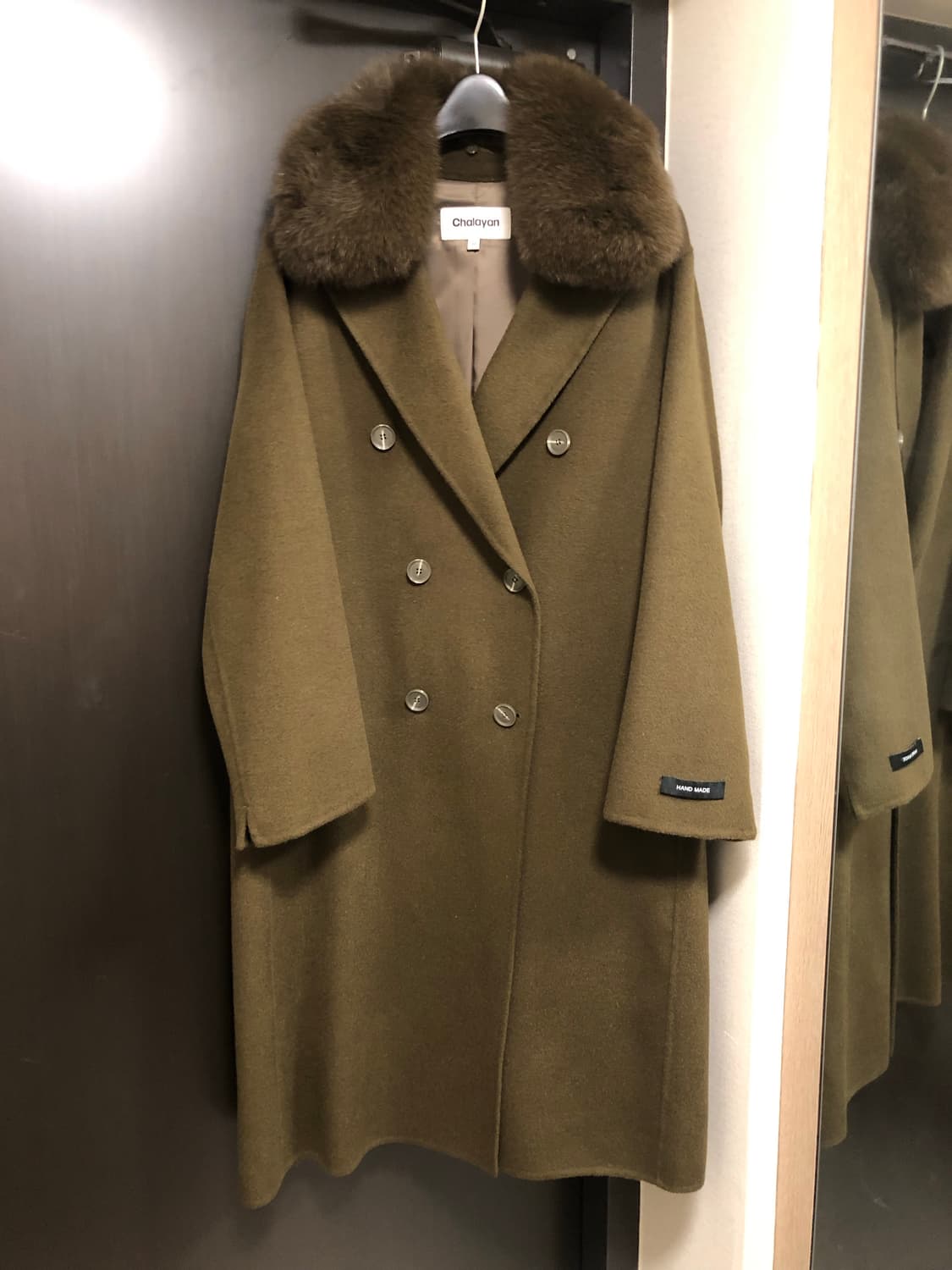 Chalayan 핸드메이드 퍼 코트 [카키] 상품이미지1